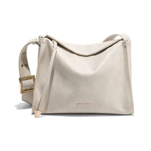 CLEVER KETCH ПУ (полиуретан) Сумка через плечо Сумка-хобо Стандартная Женская Экрю Черный