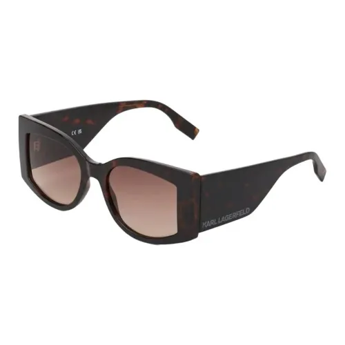 KARL LAGERFELD Пластик Нерегулярная форма Солнцезащитные очки Женские Черепаховый