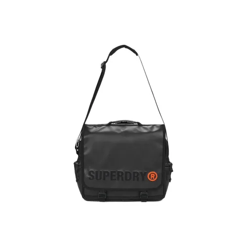 SUPERDRY Полиэстер Плечевая сумка Женская Черная
