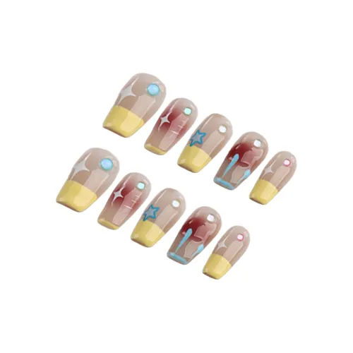 Fanze Handcrafted False Nail Средний LADDER Телесный Smudge 25 мм