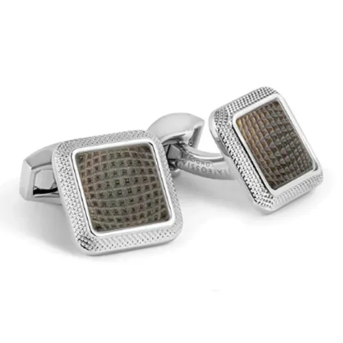 TATEOSSIAN Ромб Жемчужная раковина Золотое покрытие Палладиевые запонки унисекс серебряный