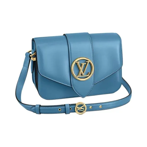 LOUIS VUITTON Pont Smooth Calfskin Сумка через плечо Сумка через плечо Сумка через плечо Женская Ярко-синий