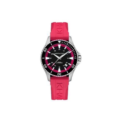 HAMILTON Khaki Marine Collection Автоматический Механический Механизм Унисекс Часы 40 мм Черный Циферблат Резиновый Ремешок