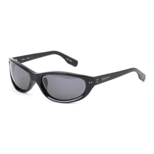 Yohji Yamamoto Ацетат OVAL SUNGLASSES Унисекс Черный