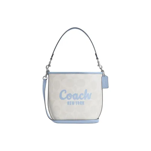 COACH Покрытый холст ведрообразная сумка сумка через плечо сумка для женщин