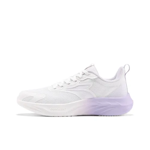 361° Амортизация и Дышащий Низкий Топ Повседневные Беговые Кроссовки Женские Белые Фиолетовые