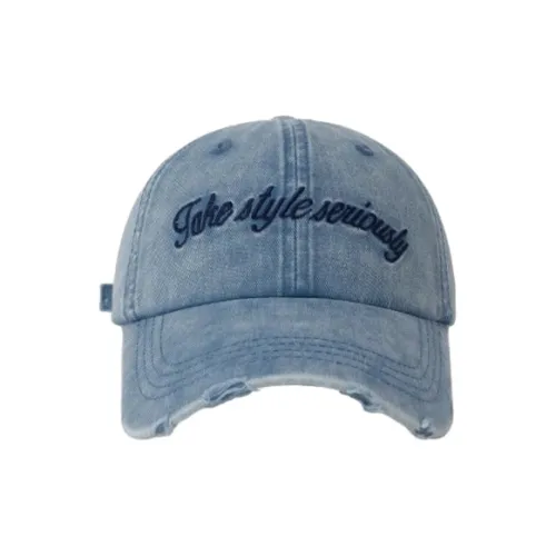 FREE RABBITⅡ Корейский стиль Винтаж Моющийся Потертый Рваный Деним Бейсболки Унисекс