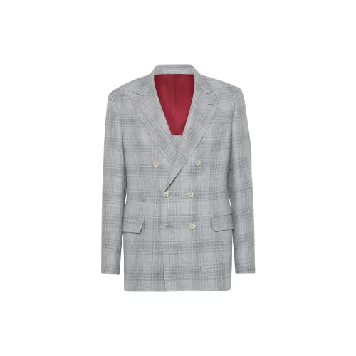 BRUNELLO CUCINELLI Бизнес-костюм мужской светло-серый