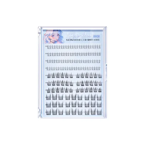 BQI Не клеящийся Комбо Пластина Little Пламя+Кошка Эльф+Подсолнух Натуральный Увеличивающий Стиль