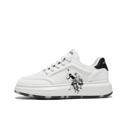 U.S. POLO ASSN. Противоскользящие амортизаторы легкие низкий топ кроссовки для скейтбординга мужской белый черный