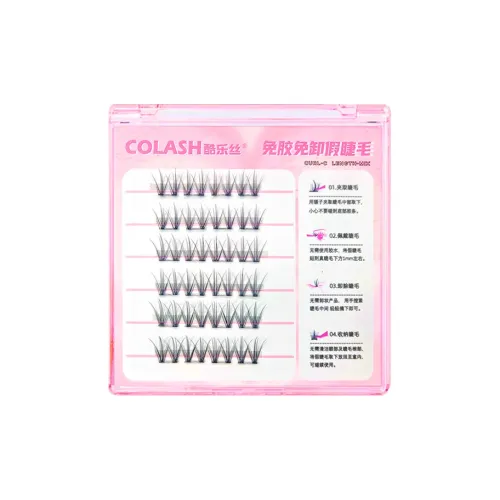KULESI Резина Бесплатно Белый Кролик Накладные ресницы Сегментированные Один Кластер 6 Строк OF 24 Кластеров