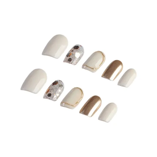 Fanze Изящный Handcrafted False Nail Средний LADDER Белый Jump Цвет 20 мм