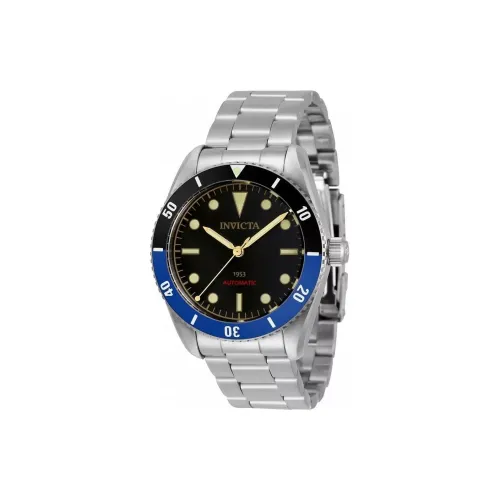 INVICTA Мужские часы Автоматический механический механизм ремешок из нержавеющей стали 40 мм черный циферблат