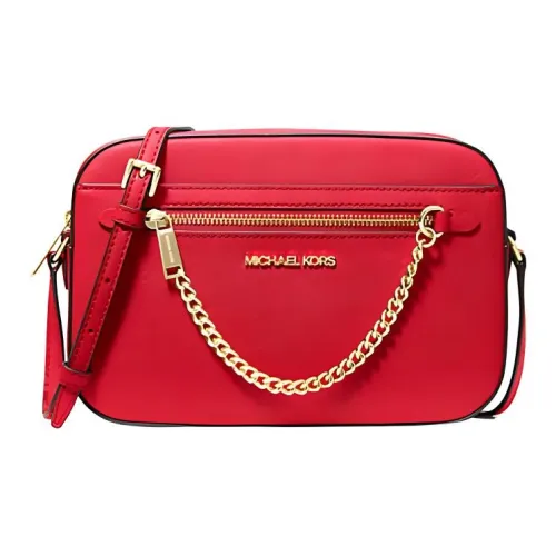 MICHAEL KORS Jet Set Saffiano кожа через плечо сумка большая женская ярко-красная