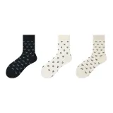 Чёрный бант + Белое сердце + Бежевый бант (3 шт)