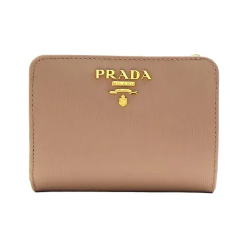 PRADA Saffiano кожа кошелек женский розовый бежевый