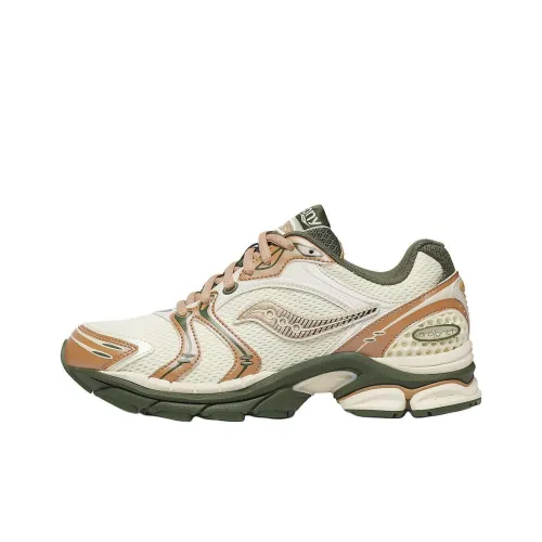 Friends x Saucony ProGrid Triumph 4 Slip-Resistant Abrasion-Resistant Low-Top Беговые кроссовки Unisex Бежево-коричневый