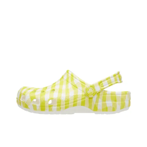 Crocs Классический GINGHAM Clog Daylily Сабо Унисекс Белый Желтый