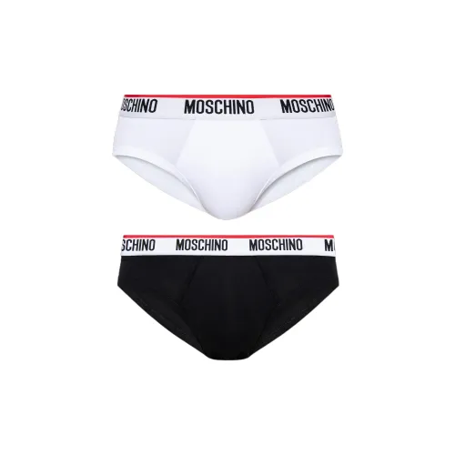 MOSCHINO 2 пачки черный + белый мужские трусы-бикини