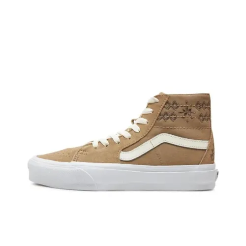 Vans Sk8 Hi Высокие Кроссовки для Скейтбординга Женские Коричневые