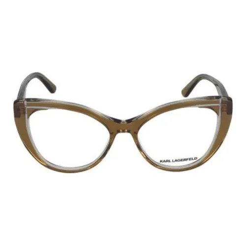 KARL LAGERFELD Пластик Кошачий глаз Оправы для очков Женские Коричневый