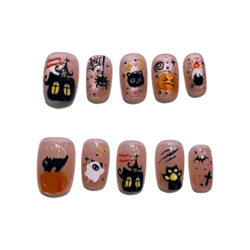 Fanze Haunted House Черный Котенок Короткий Квадрат Милый Смудж 15 мм