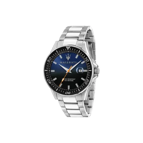 Maserati Sfida Collection Кварцевые часы механический металл ремешок 44 мм синий циферблат унисекс