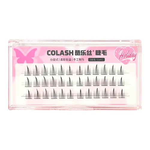 KULESI Воздух Фея Искусственные ресницы Одиночный кластер Естественная длина Стиль 3 ряда из 36 кластеров