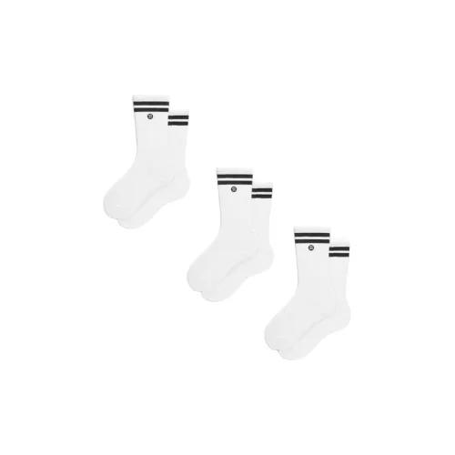 Носки для занятий спортом Lululemon унисекс упаковка из 3 пар белые