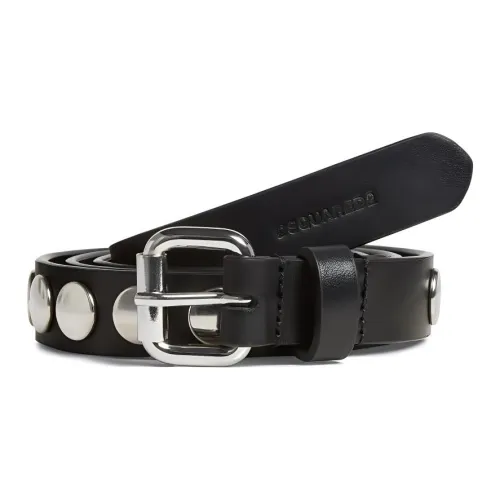 DSQUARED 2 Телячья кожа Кожаные ремни Женские Черный