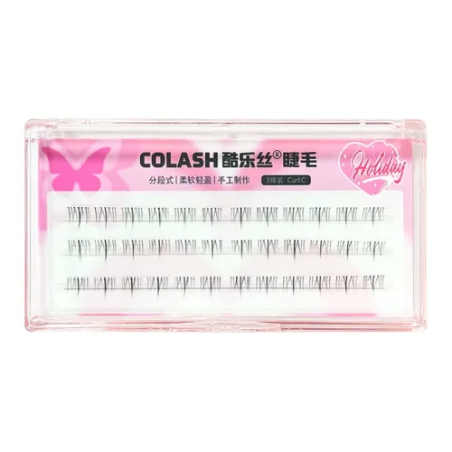 KULESI Little Молочно-оранжевый Искусственные ресницы для нижней века Один кластер 3 ряда из 36 кластеров