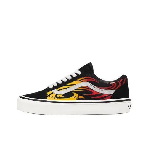 VANS Old Skool Low Топ Скейтборд Кроссовки Унисекс Черный Желтый Красный