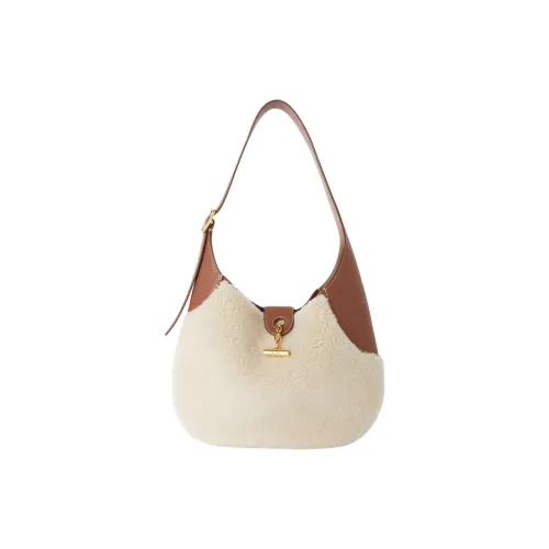 Loro Piana Кашемир Сумка через плечо Средняя Женская Белая и Коричневая