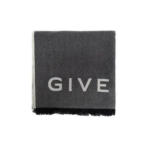 Givenchy Кашемировые вязаные шарфы Женские Серые