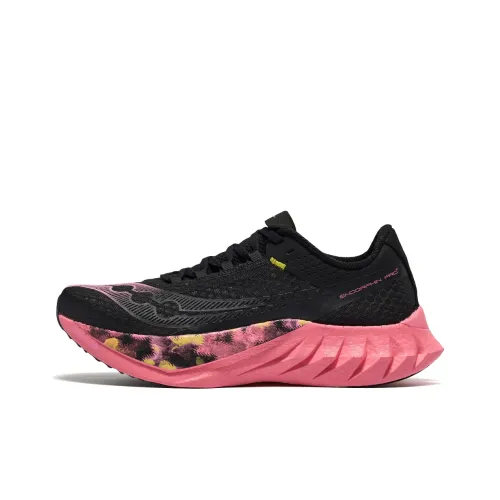 Saucony Endorphin Pro 4 Дышащий Верх Отскок Низкие Кроссовки для Бега Унисекс Черный Розовый Красный