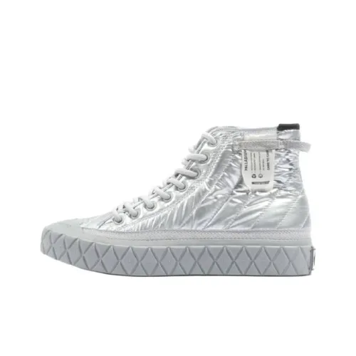 Палладий Palla Ace Slip Resistant Abrasion Resistant MID Топ Скейтборд Кроссовки Женские Silver