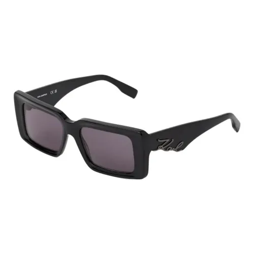 KARL LAGERFELD Ацетат Прямоугольные Солнцезащитные очки Женские Черные