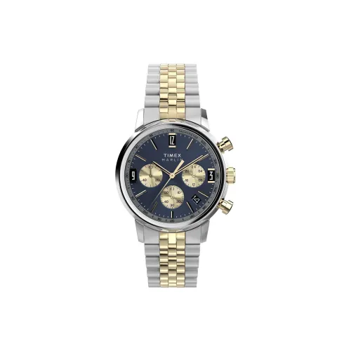 TIMEX Marlin Collection Женские часы Кварцевый механизм Ремешок из нержавеющей стали 40 мм Синий циферблат