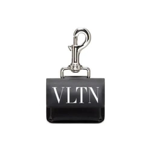 Valentino Чехол для наушников из коровьей кожи мужской черный