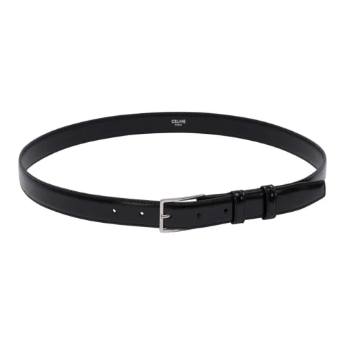 CELINE Ремни из коровьей кожи Мужской Черный Ширина 2,5 см