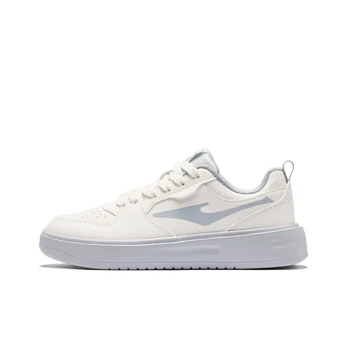Erke Slip-Resistant Abrasion-Resistant Low-Top Скейтборд Кроссовки Женские Белые Серые