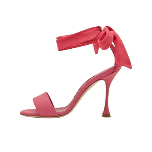 MANOLO BLAHNIK Chastana one Ремень Сандалии 10,5 см Женские Красный