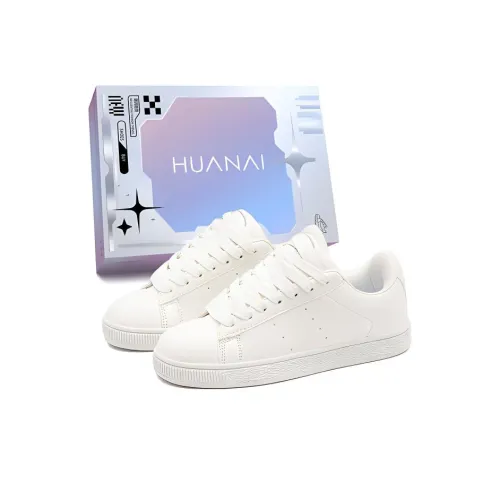 HUANAI Низкие кроссовки для скейтбординга унисекс молочно-белые