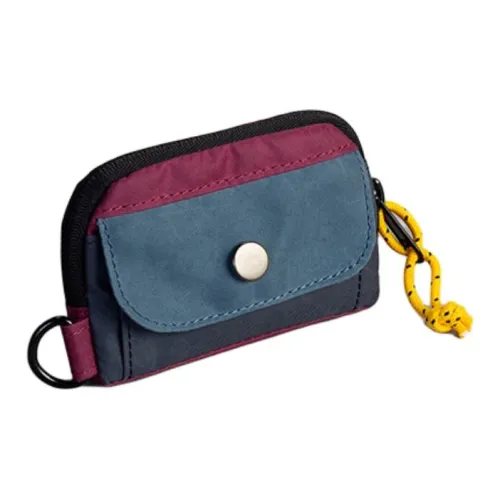 PROPERTY OF Полиэстер Coin Pouch Key Pouch Wallet Mini Unisex Малиново-красный Double Blue