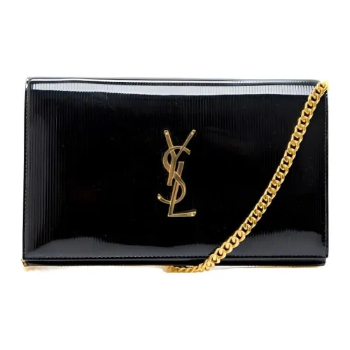 SAINT LAURENT Телячья кожа Сумка через плечо Сумка на плечо Женская Черная