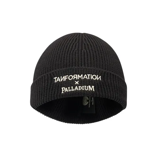 Палладий хлопок ткань Knit жемчужный шапки-бини унисекс черный