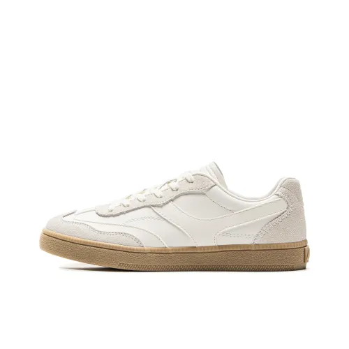 LINING Yunchuan Устойчивый к истиранию Баланс Легкий Низкий Топ Немецкая армейская обувь Женская Туманно-белый