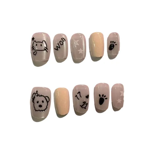 Fanze Милый Линия Кошка Щенок 15мм Короткий ЛАДДЕР Кофе Смудж