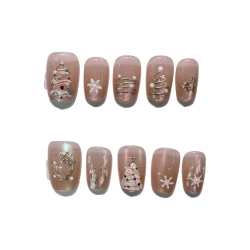 Fanze Ручная работа Лучшие продаваемые Рождественская елка Снежинка Позолоченный 15mm Средний LADDER Молочно-чайный Smudge