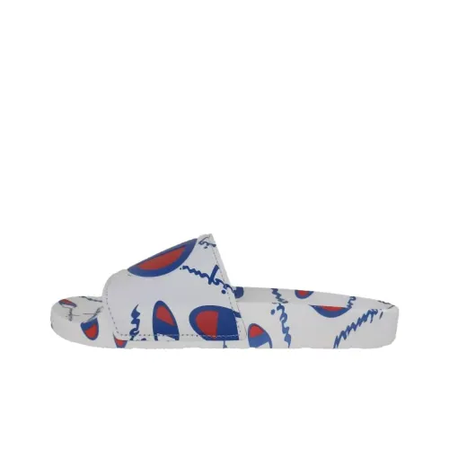 Champion Quiet Slip-Resistant Slippers Men's White Blue